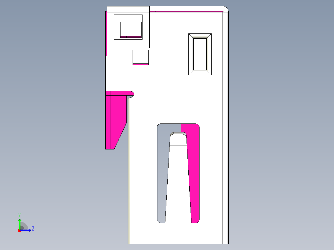 USB A 连接器母头 PD左视图