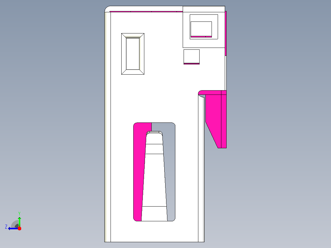 USB A 连接器母头 PD右视图