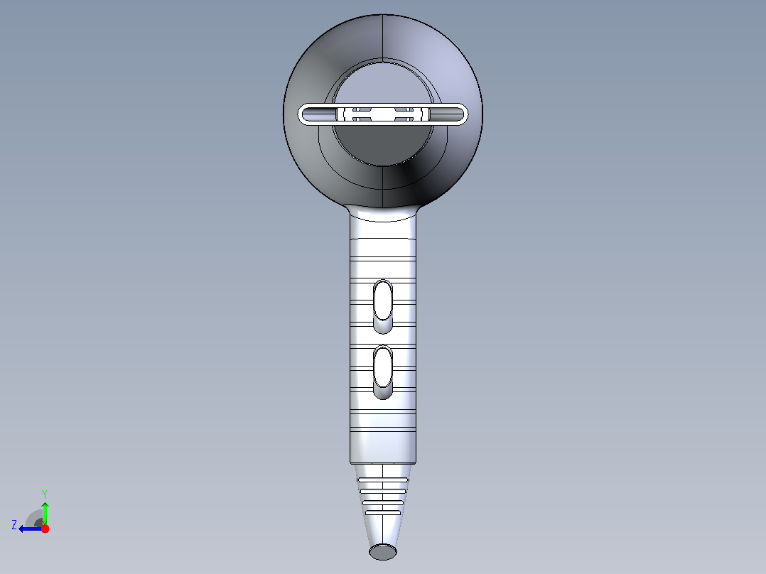 吹风机3D模型右视图
