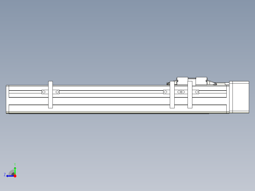 MTH5M标准螺杆滑台[MTH5M-L#-200-BL-P10-C3]右视图