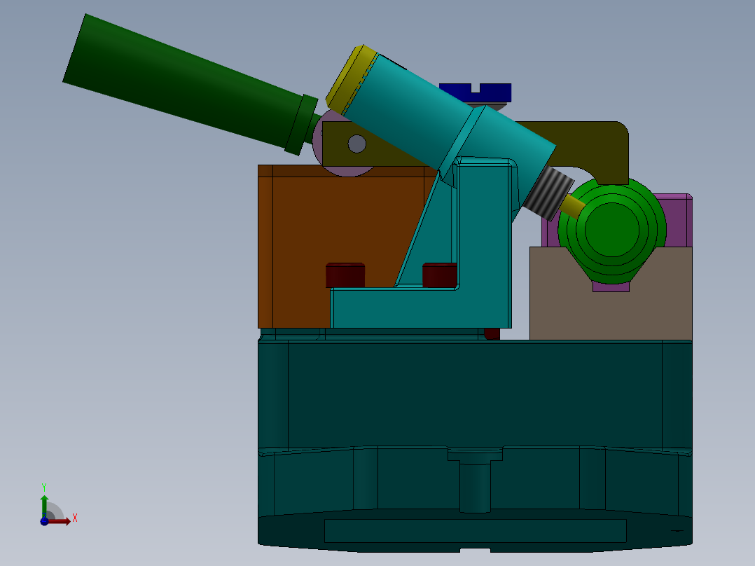 铣半圆键槽铣床夹具前视图