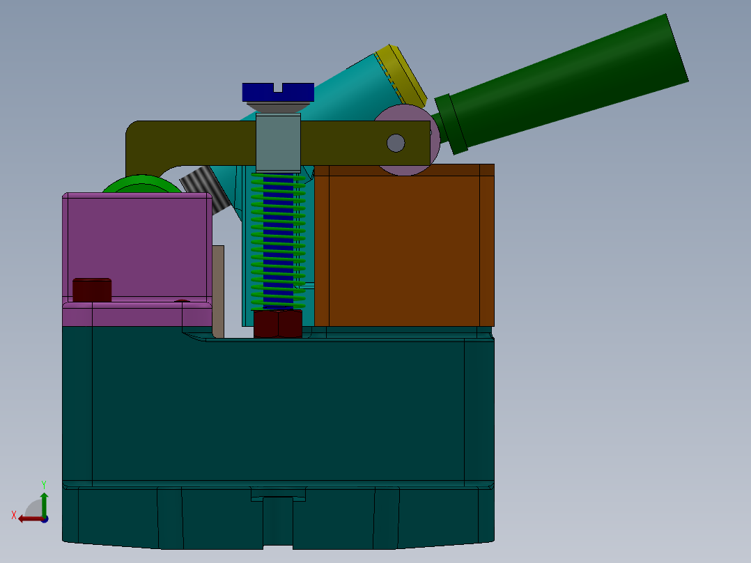 铣半圆键槽铣床夹具后视图