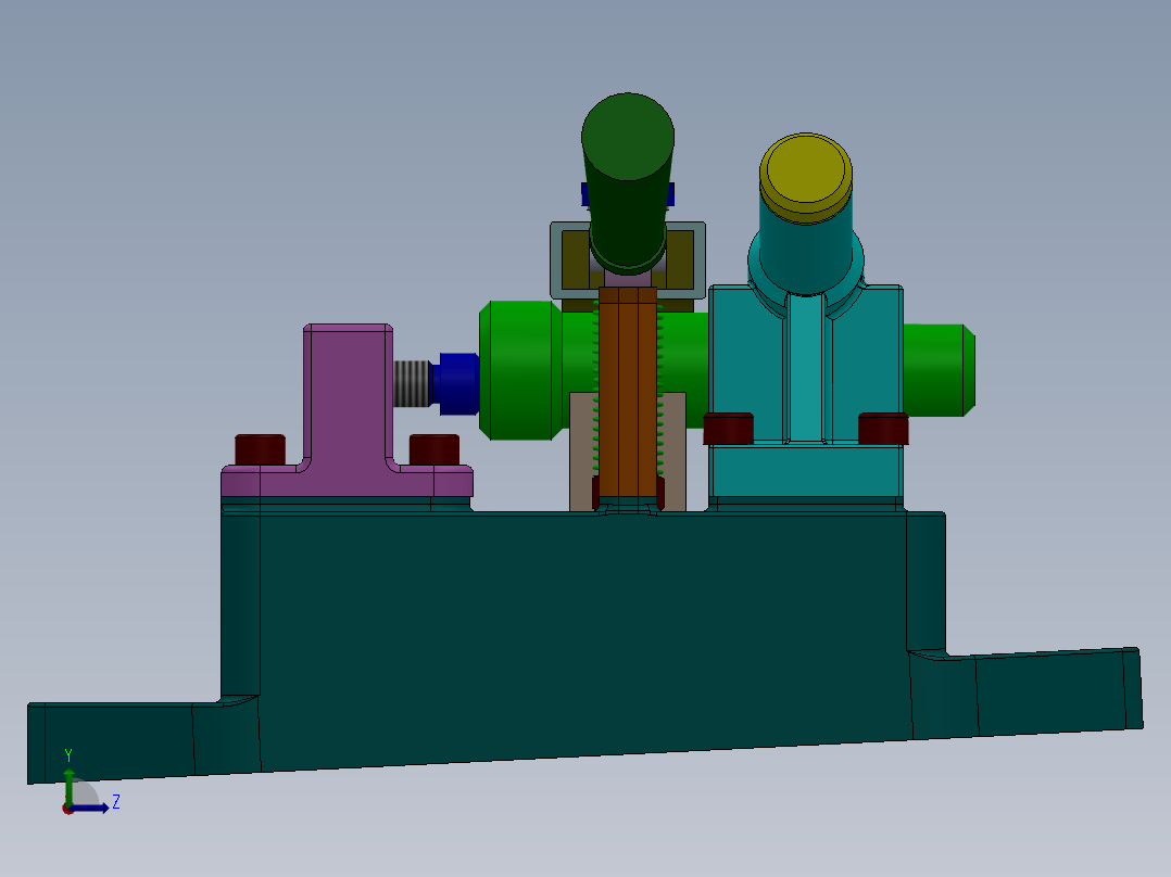 铣半圆键槽铣床夹具左视图