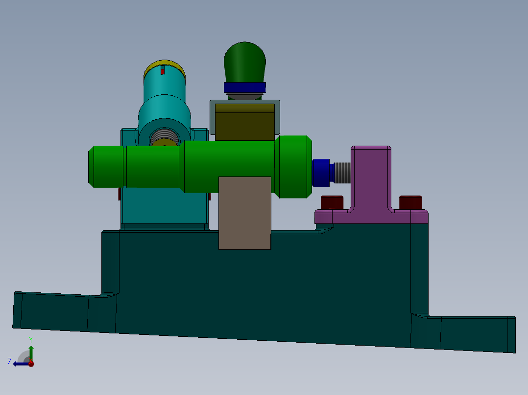 铣半圆键槽铣床夹具右视图
