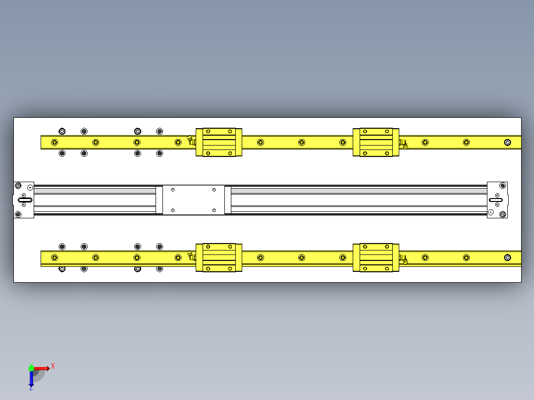 2段行程式滑块俯视图