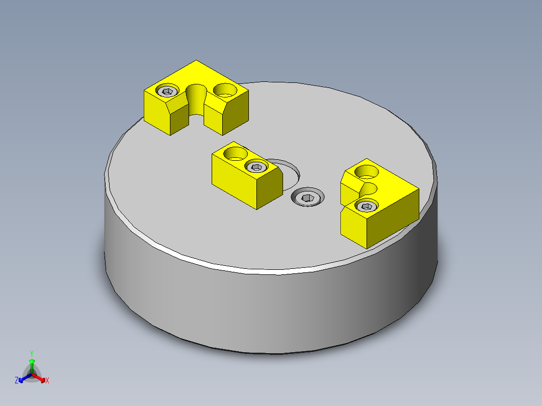 简单构成旋转托盘正等轴测图