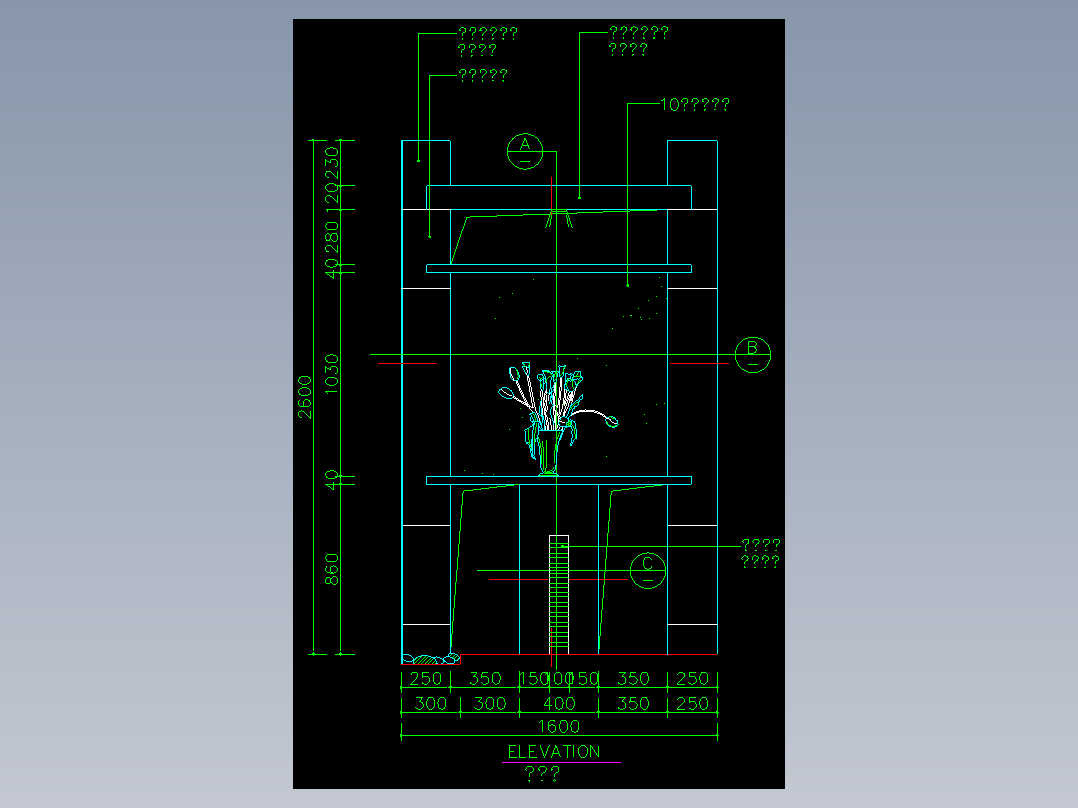 家装类CAD图块(三)-FH01014A