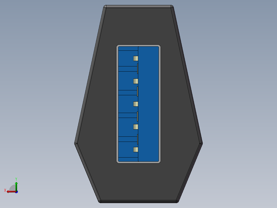 USB3.0读卡器模型后视图