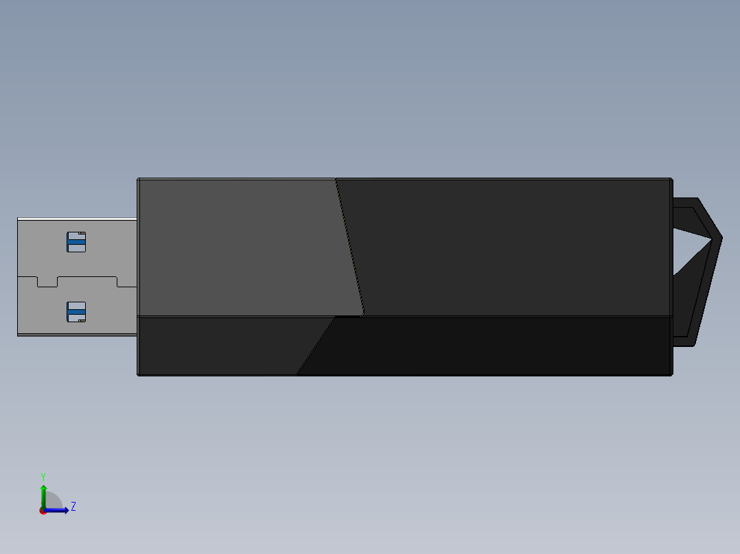 USB3.0读卡器模型左视图