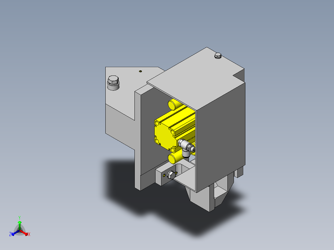常用机械结构 (334)正等轴测图