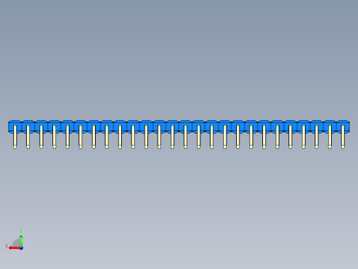 彩色公排针 100mil 2.54mm 系列-DS1022_blue_1x26p_100mil_TypeD_rev1.0后视缩略图