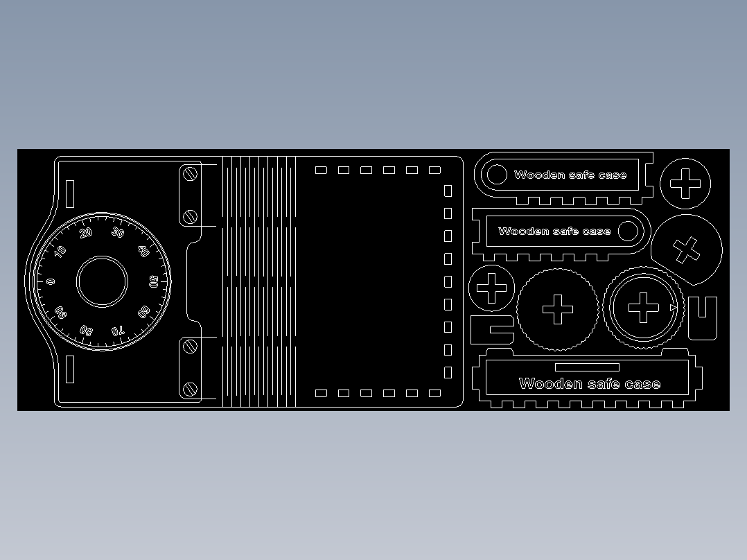 书本收纳盒激光切割CAD