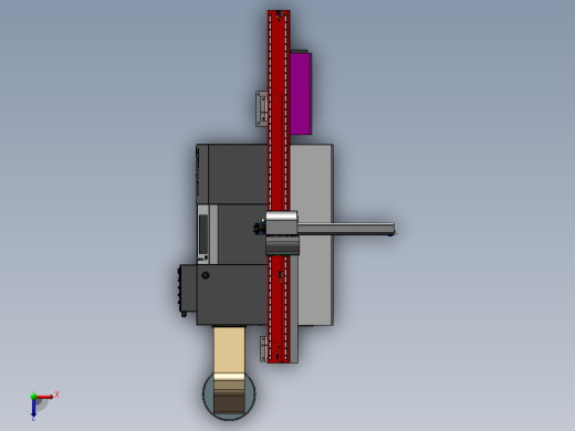130单台车床XYZ机械手数控车床俯视缩略图