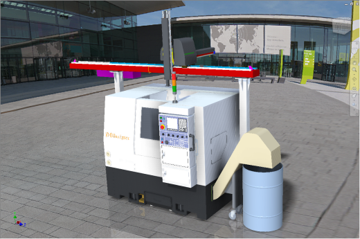 130单台车床XYZ机械手数控车床缩略图