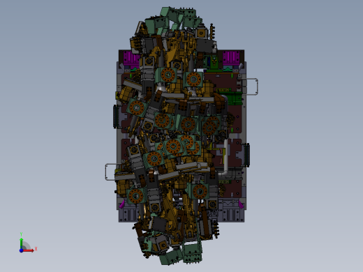 复杂焊装夹具设计3D模型前视缩略图