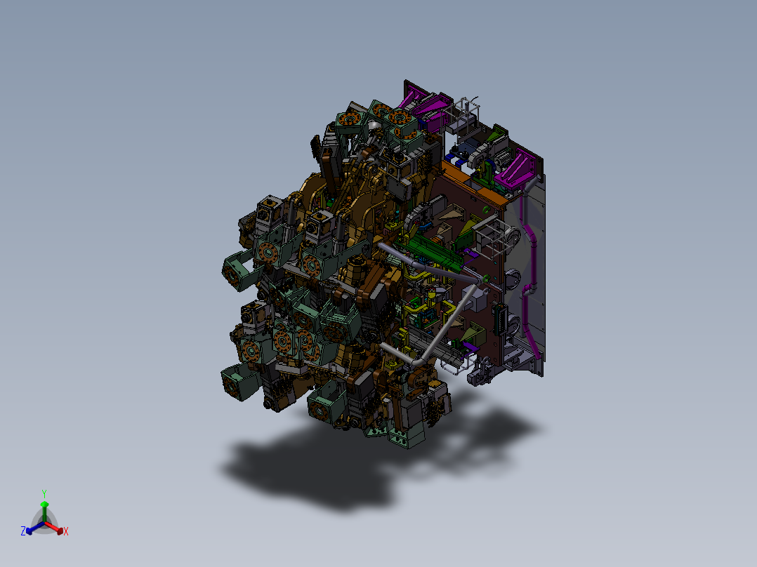 复杂焊装夹具设计3D模型正等轴测图