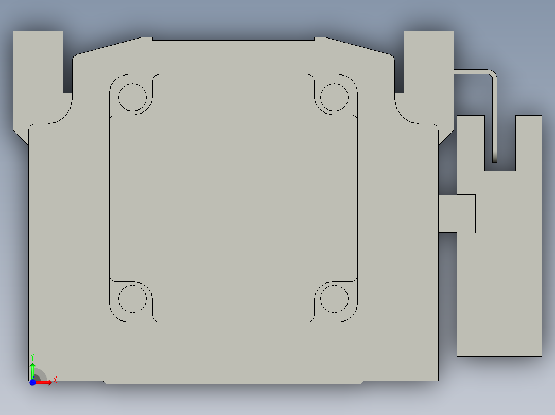 直线模组LHA6-S450-M-100W(16丝杆)设计图纸前视图