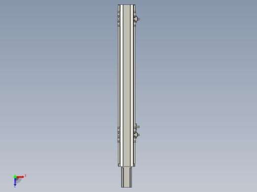 直线模组LHA6-S450-M-100W(16丝杆)设计图纸俯视缩略图