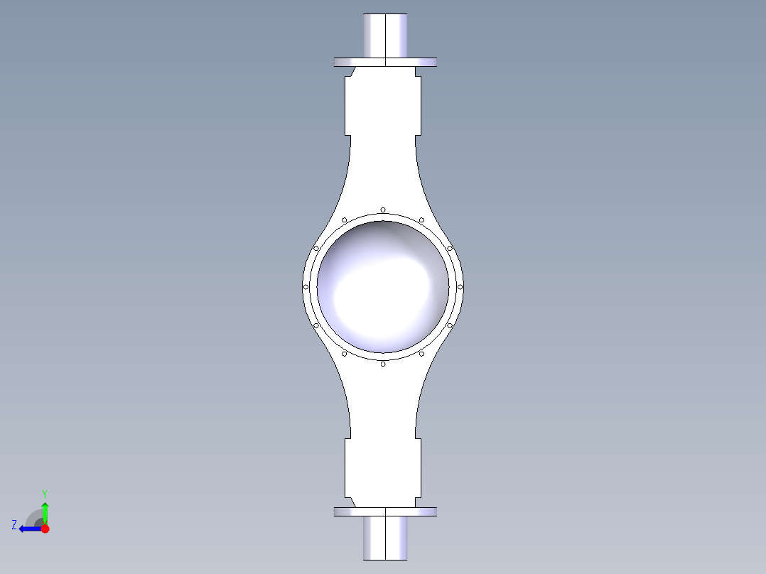 自卸车驱动桥壳三维图+二维==782467==15右视图