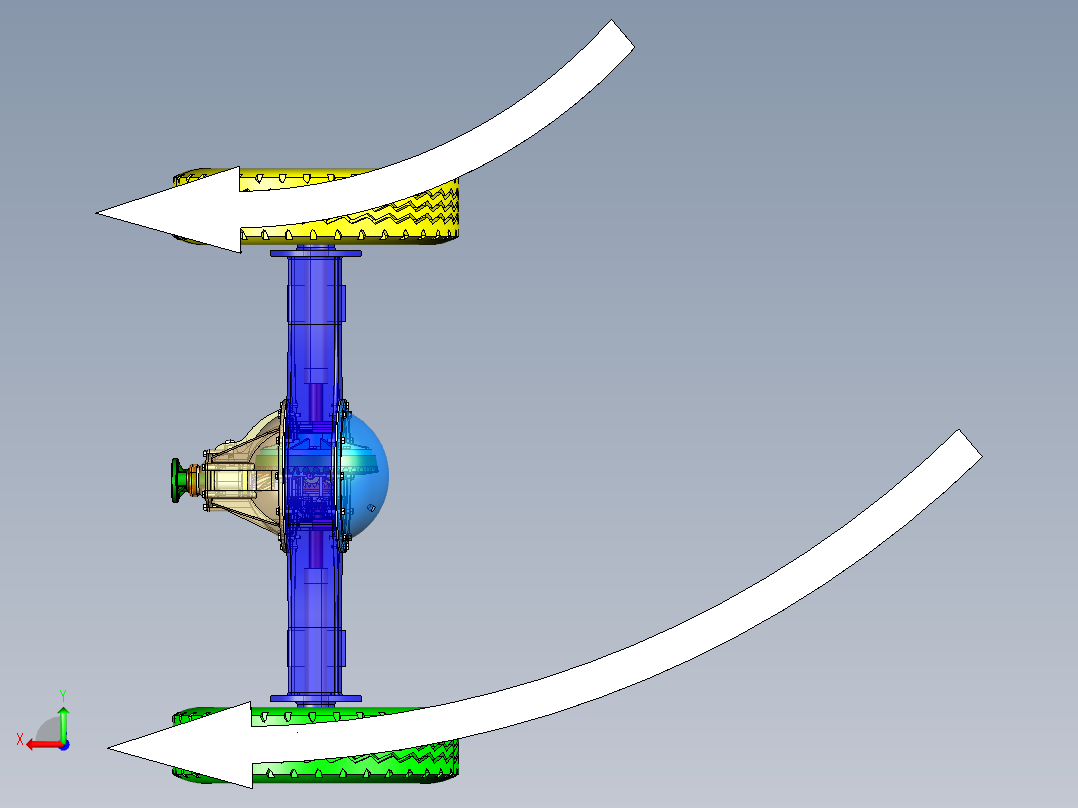 汽车驱动桥设计及运动仿真和有限元分析含三维CATIA后视图