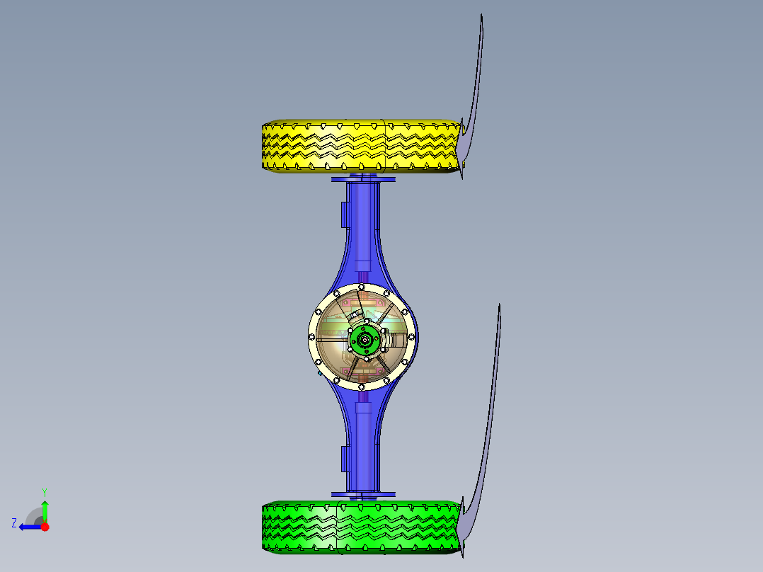 汽车驱动桥设计及运动仿真和有限元分析含三维CATIA右视图