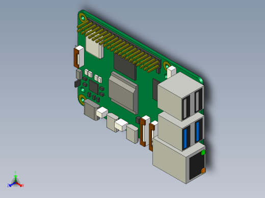 树莓派Pi5SBC模型开发板PCB模型