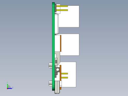 树莓派Pi5SBC模型开发板PCB模型左视缩略图