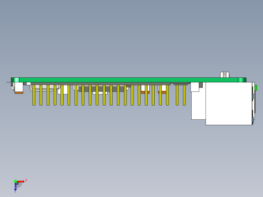 树莓派Pi5SBC模型开发板PCB模型俯视缩略图