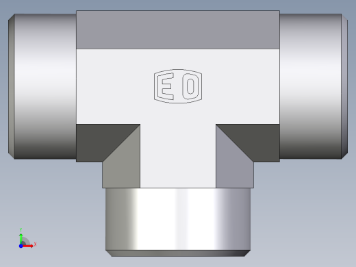 卡套式工业通用硬管接头EO_Union_tee_T22LCFX前视缩略图