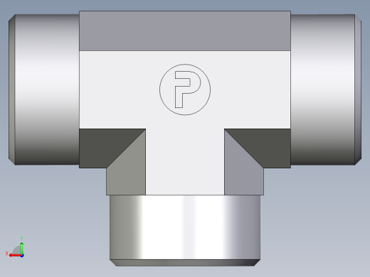 卡套式工业通用硬管接头EO_Union_tee_T22LCFX后视缩略图