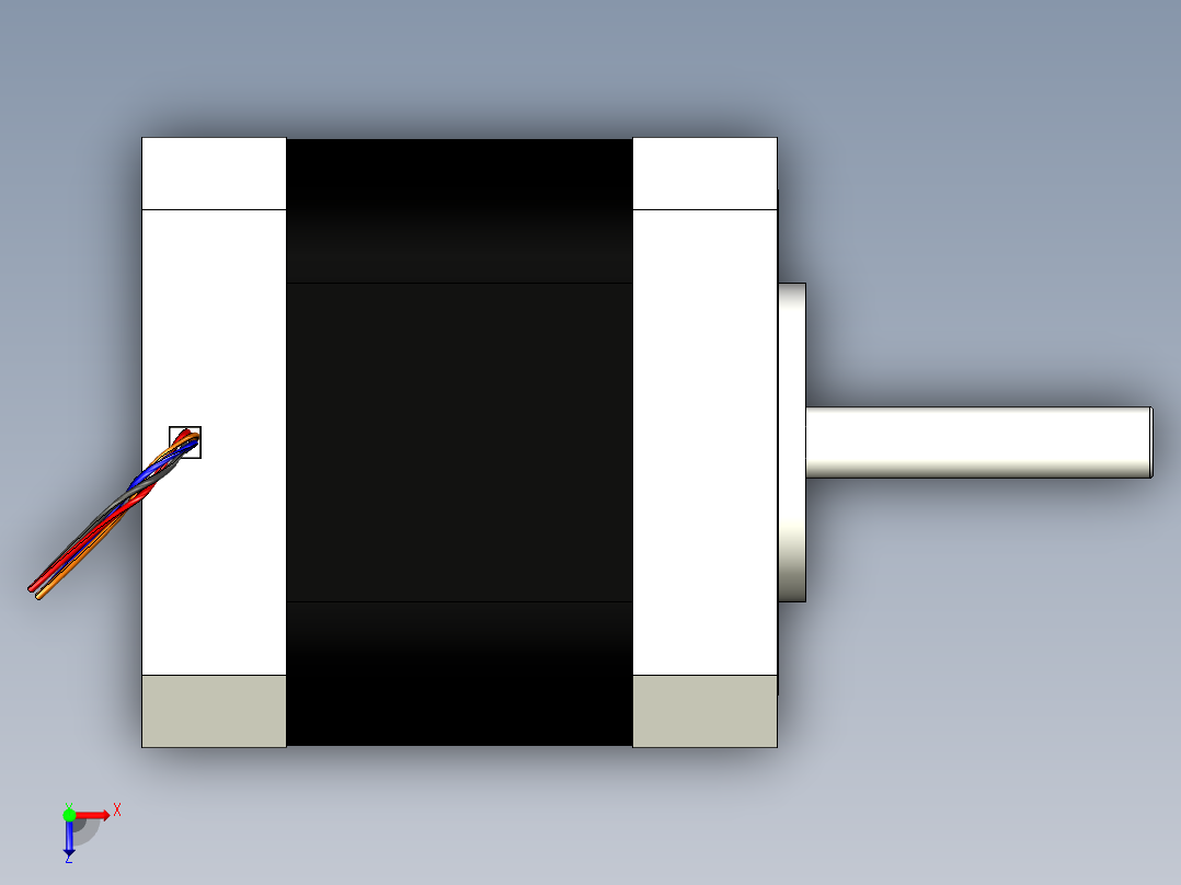 步进电机1俯视图