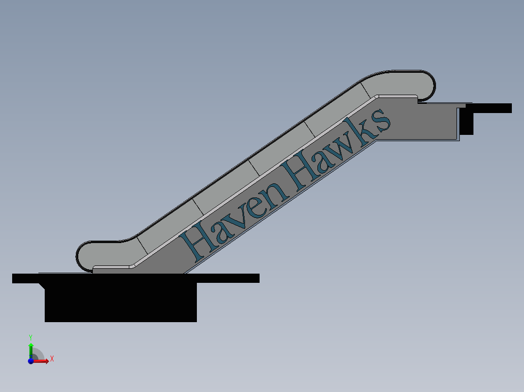 电动自动扶梯三维图包300-400张前视图