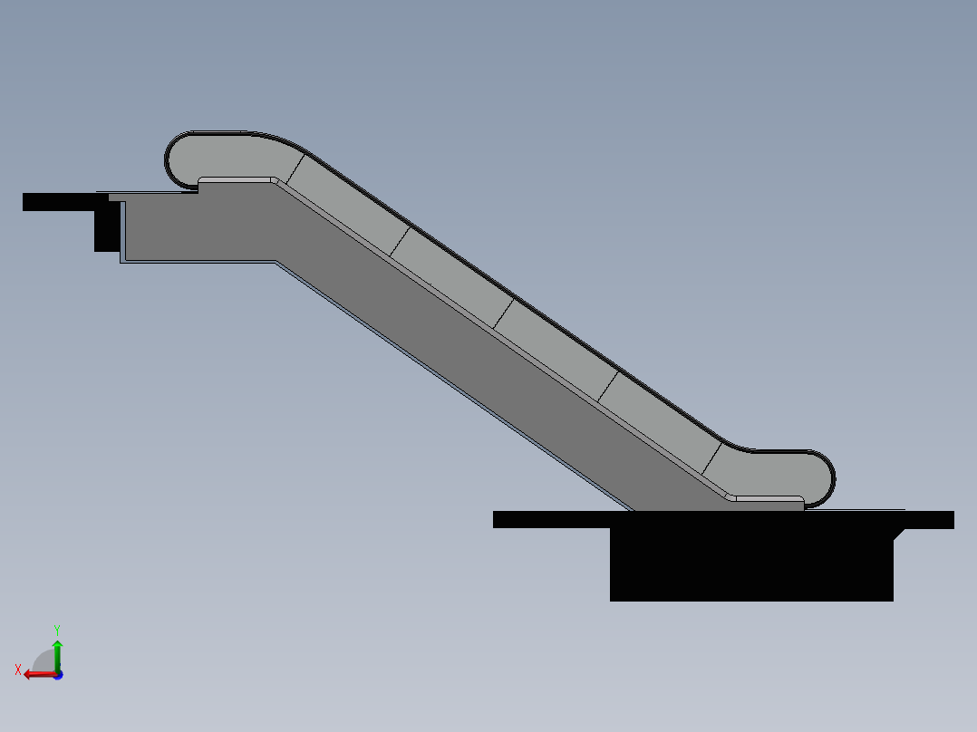 电动自动扶梯三维图包300-400张后视图