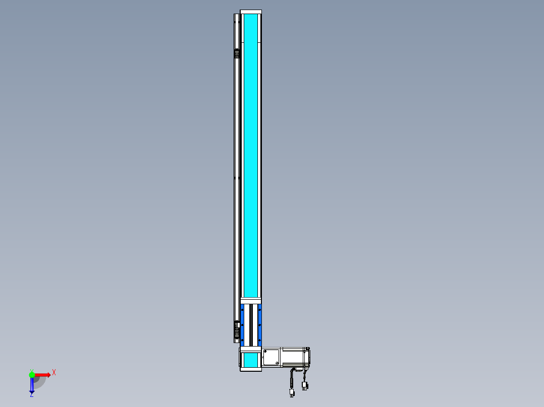 威洛博LB.GB同步带传动--欧规系列LB6A-L130-S800-BL俯视图
