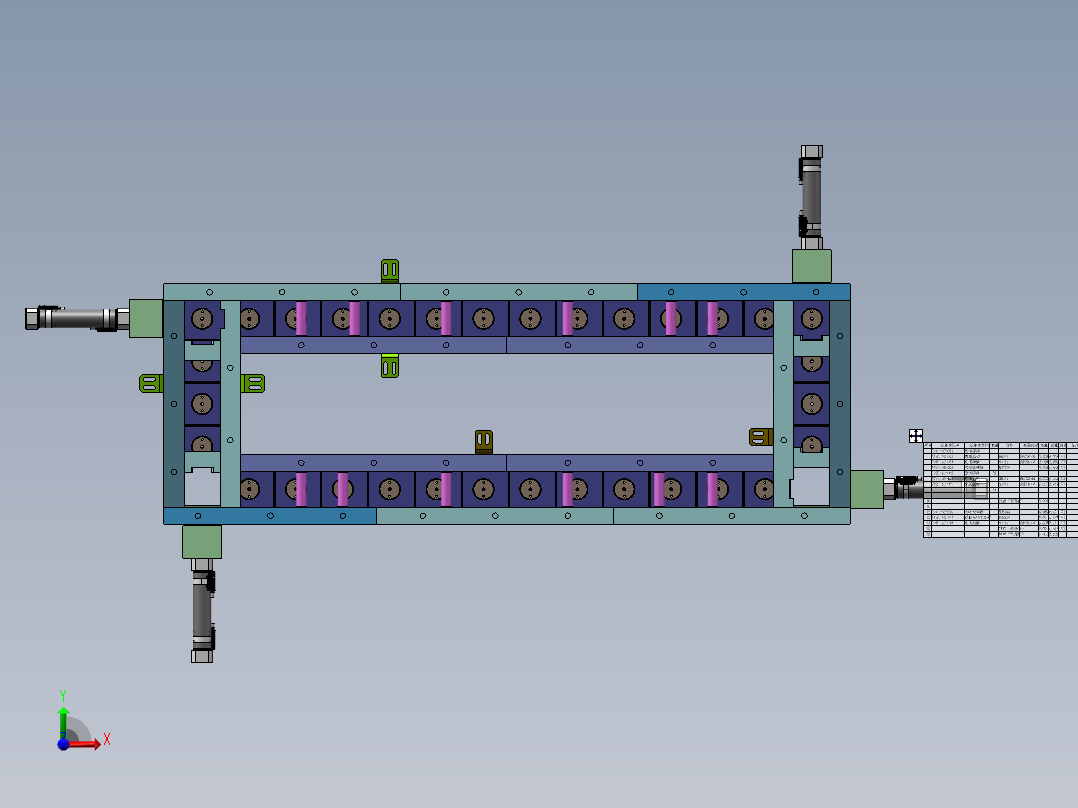 环形轨道输送线sw17可编辑前视图