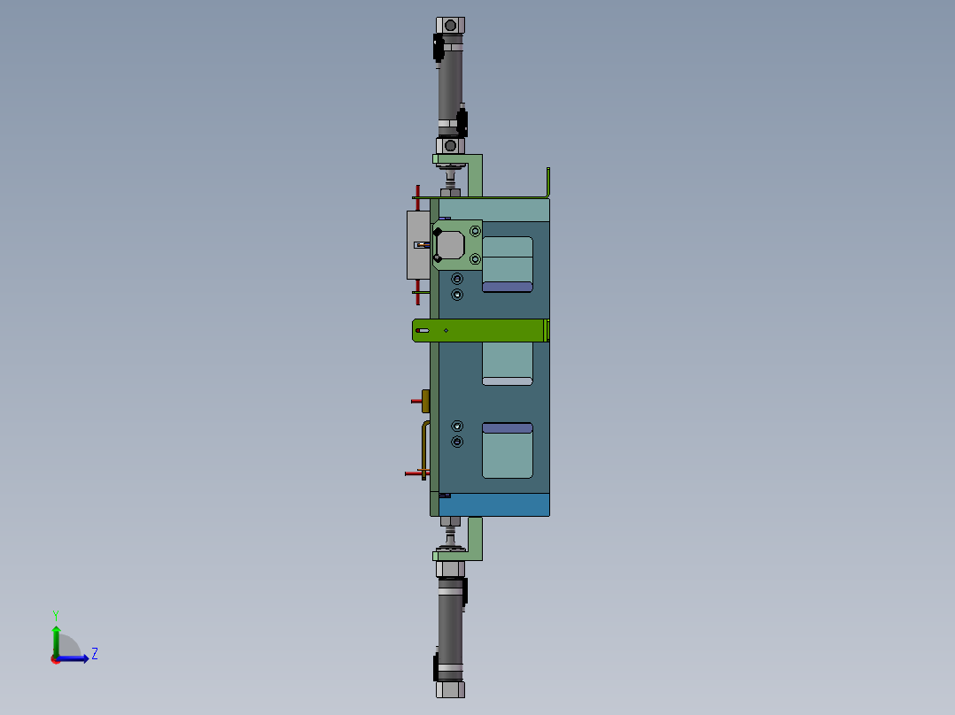 环形轨道输送线sw17可编辑左视图