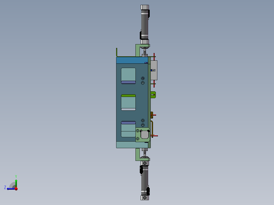 环形轨道输送线sw17可编辑右视图