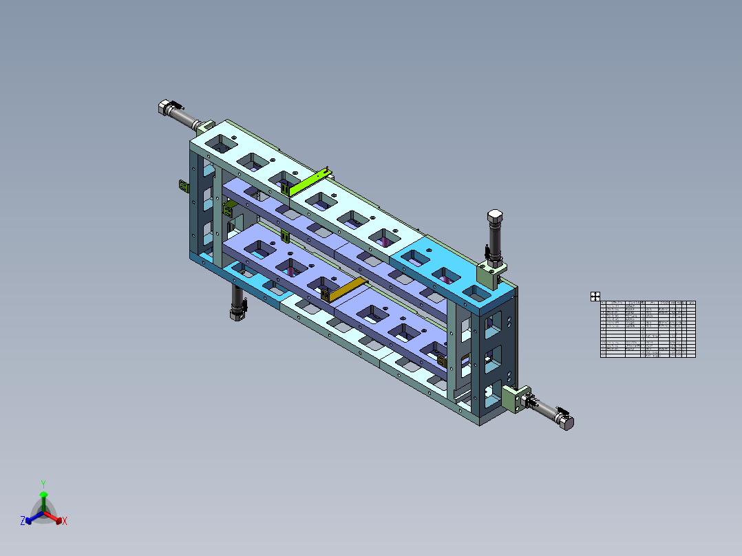 环形轨道输送线sw17可编辑正等轴测图