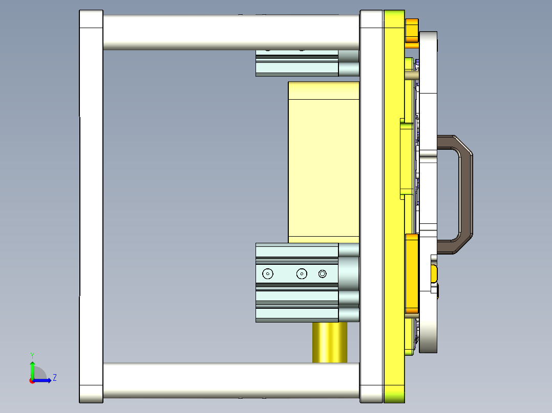 REACHER-C笔记本CNC工装夹具三维模型-CNC5-0710左视图