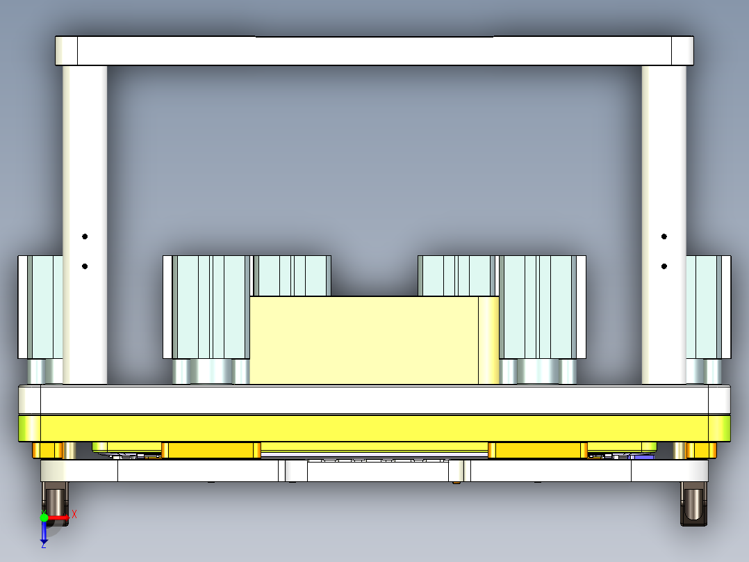 REACHER-C笔记本CNC工装夹具三维模型-CNC5-0710俯视图
