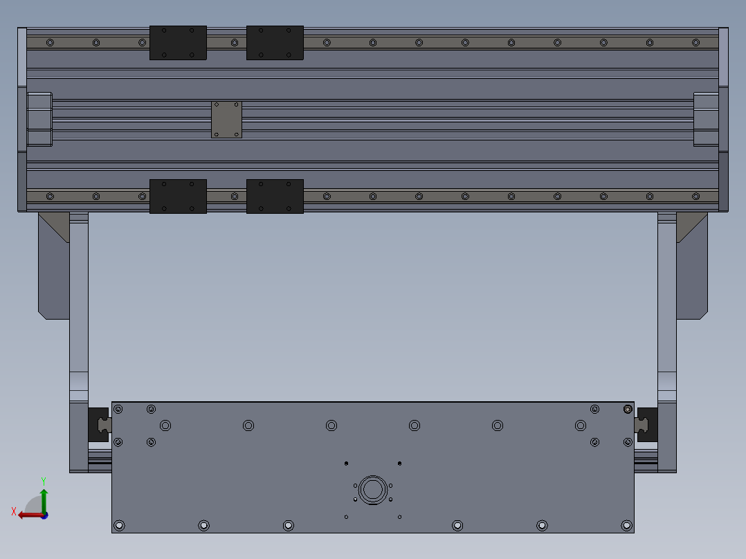 三轴CNC机床 X轴：1150mm Y轴：700mm Z轴：200mm后视图