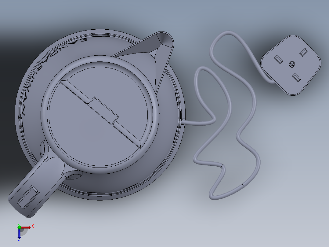 电饭煲 电热水壶(4)俯视图