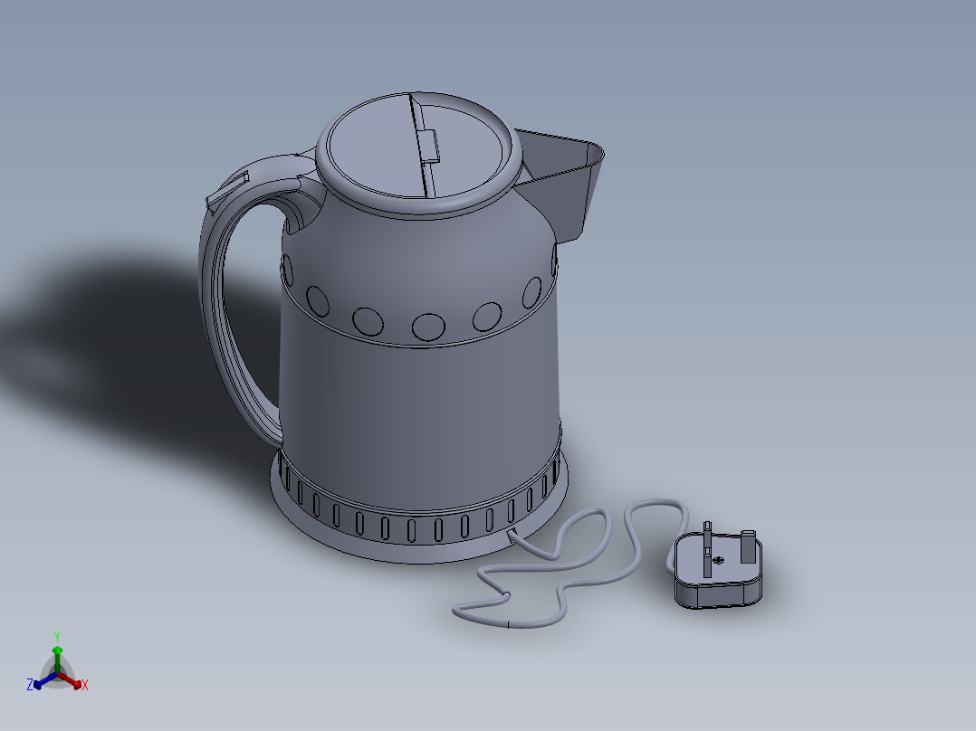 电饭煲 电热水壶(4)正等轴测图