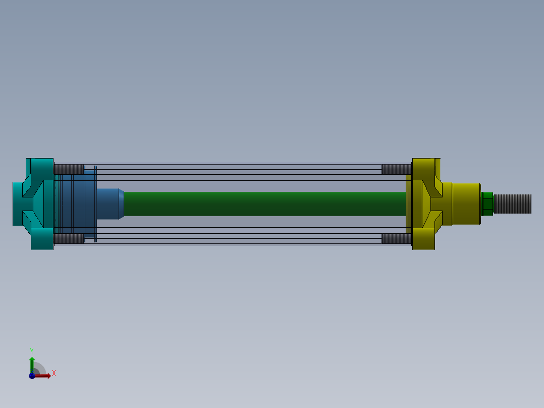 A0003670-Rexroth - Avantics - 气缸 80x25x320 毫米前视图