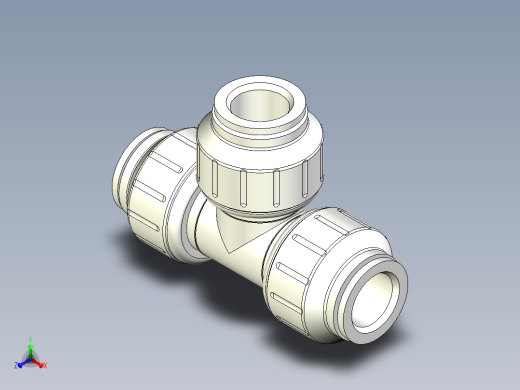 B3004439-适配JG (John Guest) 速联 - Ø15等径三通