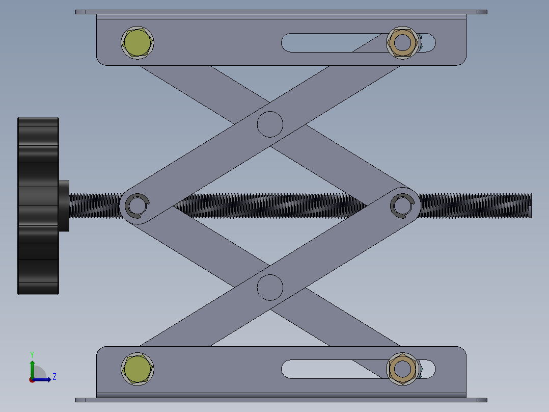 手拧升降平台左视图