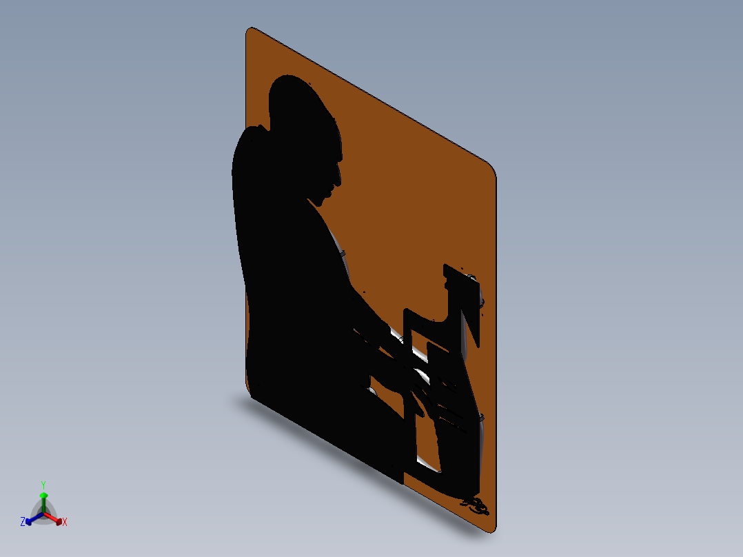钢琴演奏家 3D模型SolidWorks三维设计图正等轴测图