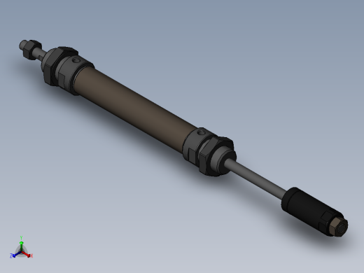 气缸MAJ16x50-20S正等轴测缩略图