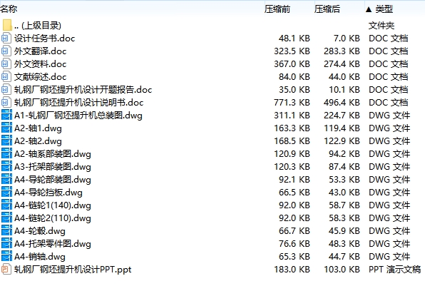 轧钢厂钢坯提升机设计含开题及12张CAD图