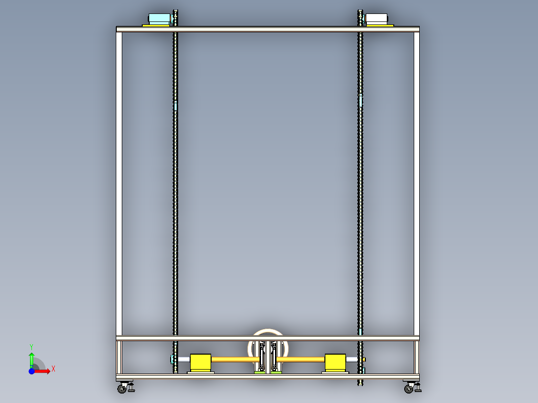 大型起重机前视图